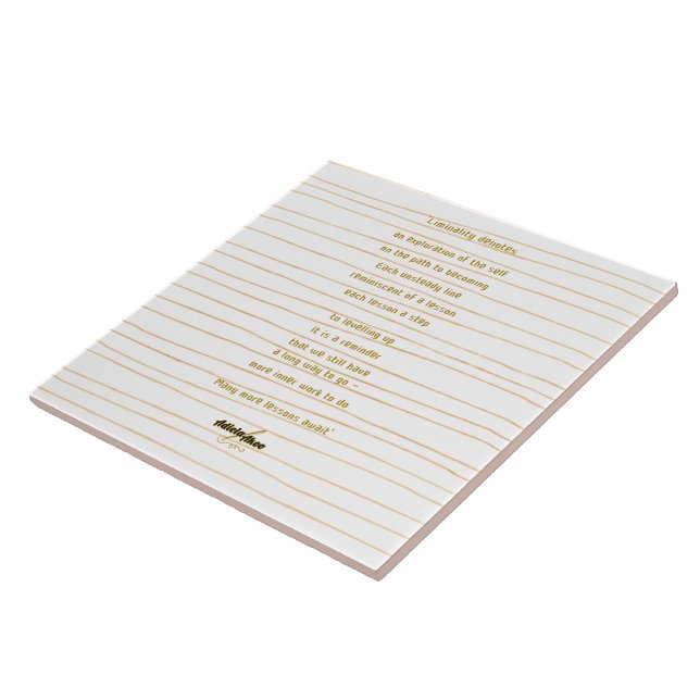 Liminality Ceramic Tile by Poet Adiela Akoo (Side)