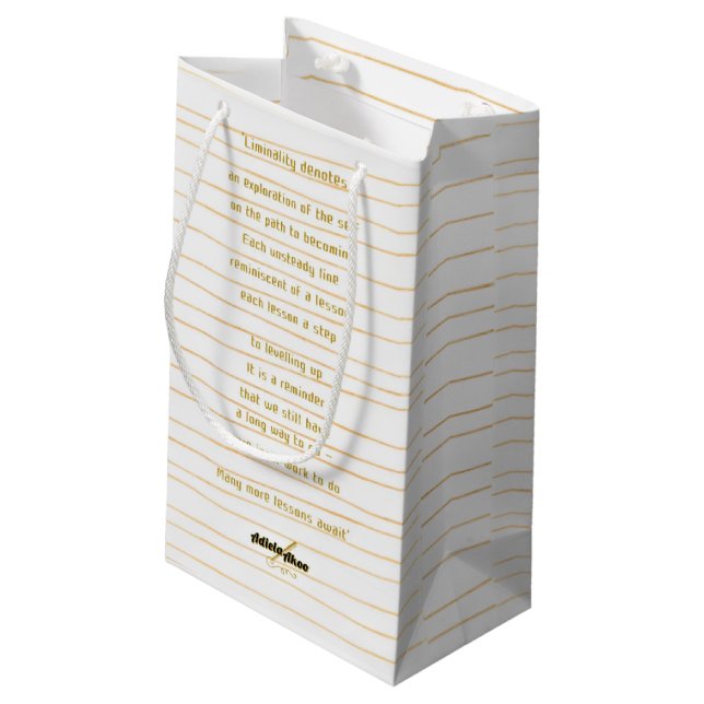 Liminality Small Gift Bag by Poet Adiela Akoo (Back Angled)