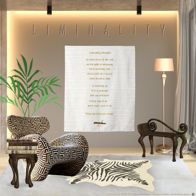 Liminality Wall Art by Poet Adiela Akoo - Tapestry (Liminality Wall Art designed by Poet Adiela Akoo. Get this gr8t self-care reminder/thoughtful gift. )
