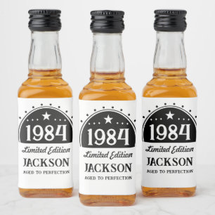 Limited Edition 40th Birthday  Liquor Bottle Label