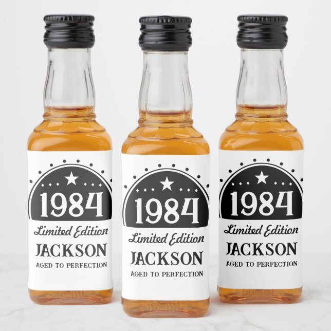 Limited Edition 40th Birthday  Liquor Bottle Label (Bottles)