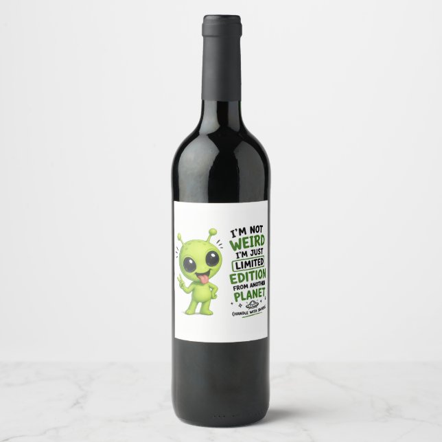 Limited Edition Alien Design Wine Label (Front)