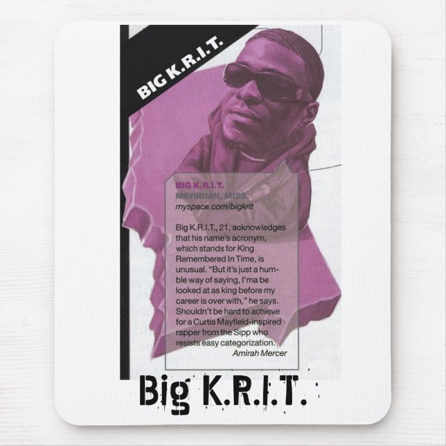 Limited Edition Big K.R.I.T. Mousepads (Front)