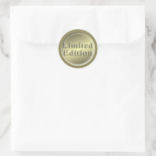 Limited Edition Faux Gold Classic Round Sticker