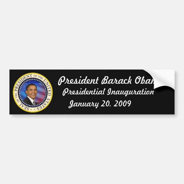 LIMITED EDITION Obama Inauguration COLLECTORS Bumper Sticker (Front)