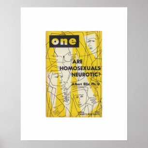 Limited Edition ONE Magazine,  April1955 Print