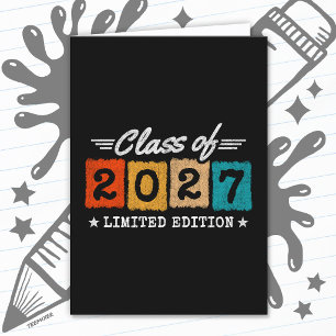 Limited Edition Retro Vintage Senior Class of 2027 Card