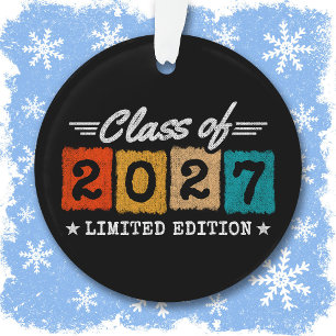 Limited Edition Retro Vintage Senior Class of 2027 Ornament