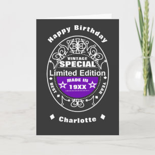 Limited Edition Year Born Personalised Birthday Card