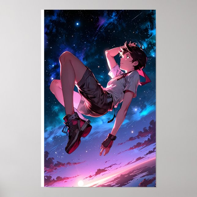LIMITED | Skybound Dreams – Cosmic Anime Poster (Front)