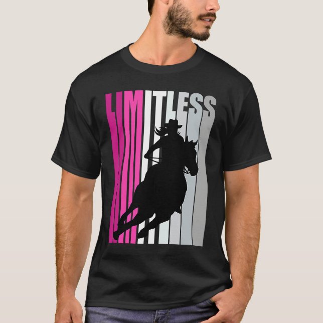 Limitless Cowgirl Girls Rodeo Western Southern Pin T-Shirt (Front)