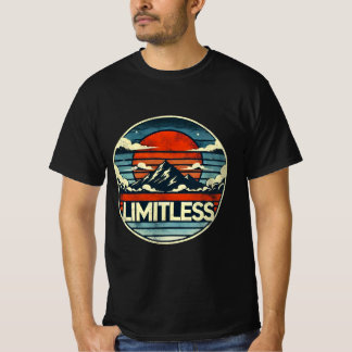 Limitless Horizon: Mountain Sunset Art T-Shirt