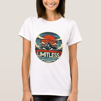 Limitless Horizon: Mountain Sunset Art T-Shirt