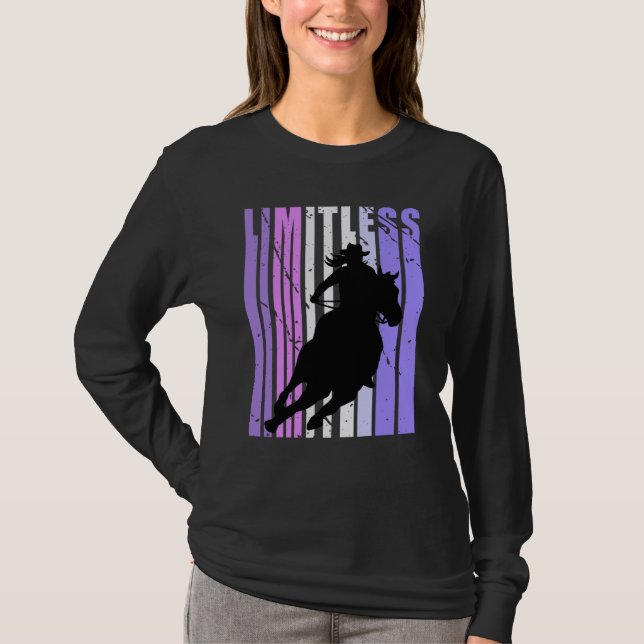 Limitless Purple Cowgirl Hat Cow Girls Rodeo Weste T-Shirt (Front)