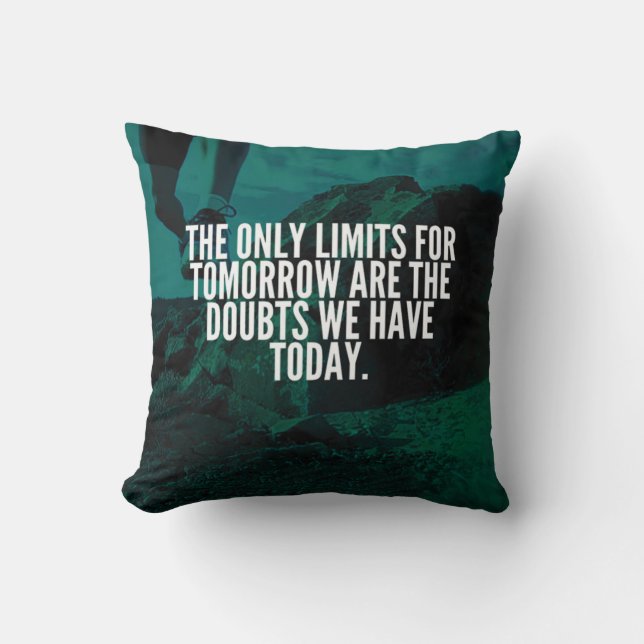 LIMITS - Workout Motivational Cushion (Front)