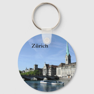 Limmat River in Zurich Key Ring