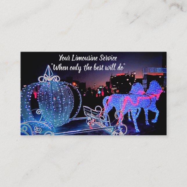 Limo and Driver Service Business Cards (Front)