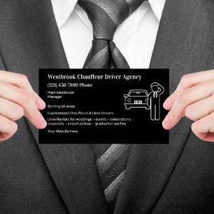 Limo Driver And Chauffeur Service Business Card