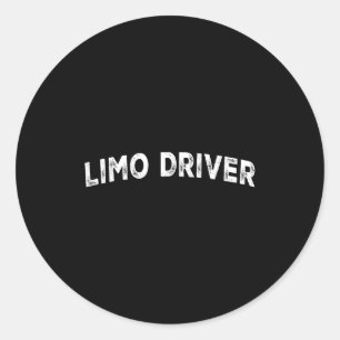 Limo Driver Classic Round Sticker