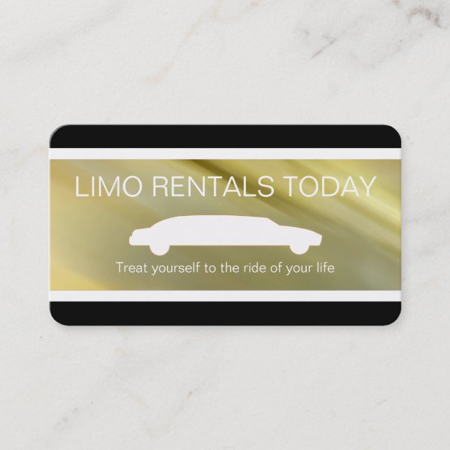 Limo Rental Business Cards (Front)