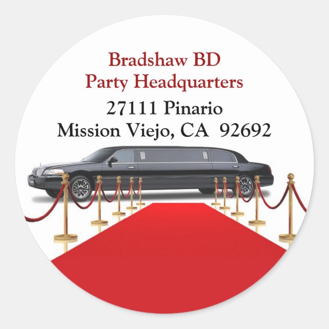 Limo Return Address Sticker (Front)