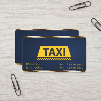 Limo & Taxi Driver Modern City Professional Car  Business Card