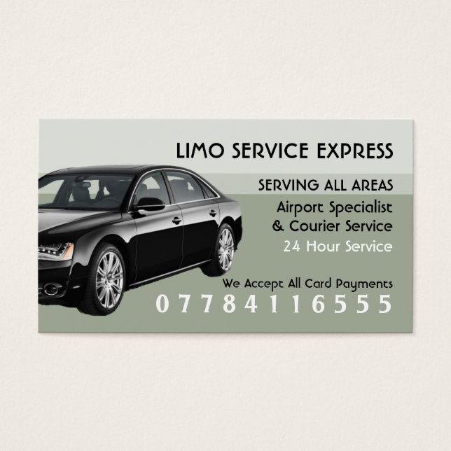 Limo Taxi Service Airport And Station Price List (Front)