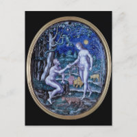 Limoges plaque depicting Adam and Eve, c.1570