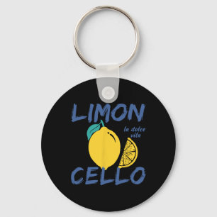 Limoncello Amalfi Coast Italy Vacation Preppy Lemo Key Ring