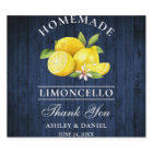 Limoncello Blue Wood Thanks Mini Bottle Labels
