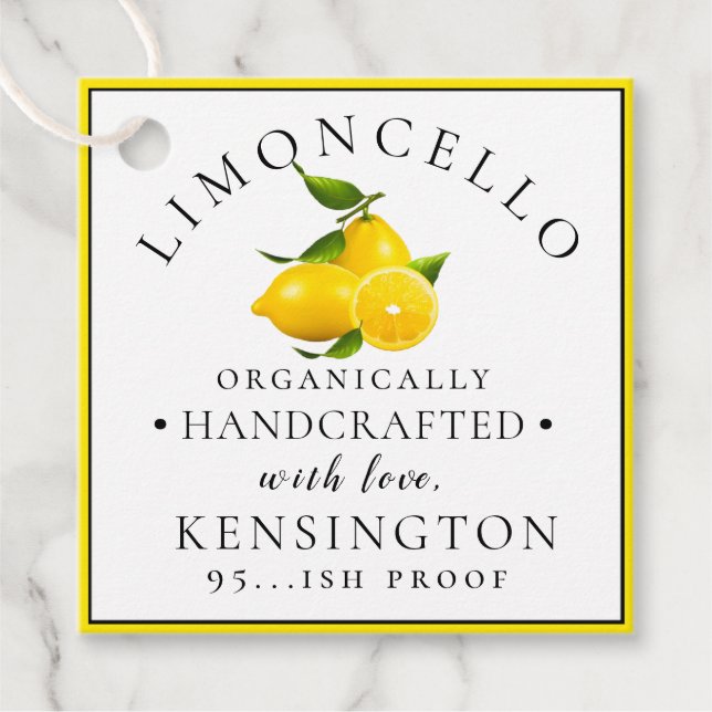 Limoncello Favour Tags (Front)