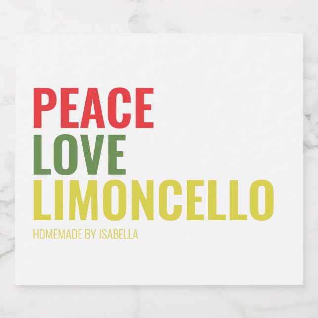 Limoncello Food and Beverage Label Set (Single Label)