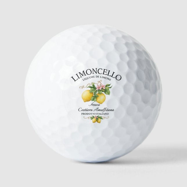 Limoncello Italy Amalfi Coast Golf Balls (Front)