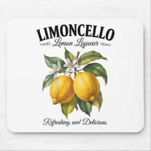 Limoncello Italy Vintage Refreshing Lemon Vacation Mouse Pad