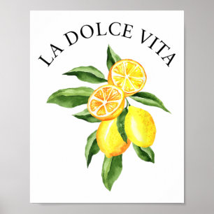Limoncello La Dolce Vita Italian Lemon Poster