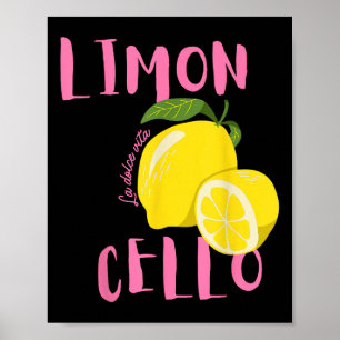Limoncello La Dolce Vita Italian Lemon Poster
