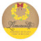 Limoncello Label, 3 inch round lemon sticker