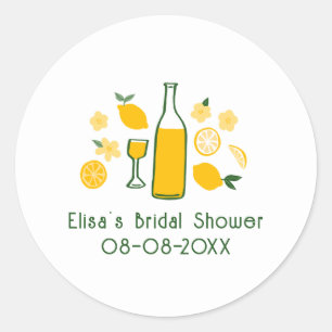 Limoncello Lemonade Lemon CUSTOM Bridal Shower  Classic Round Sticker