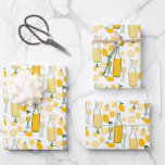 Limoncello Lemonade Lemons Birthday Bridal Shower Wrapping Paper Sheet<br><div class="desc">Perfect cute gift wrap for a fun party! Hand made art for you! Perfect for a summer wedding, bridal shower, wedding, anniversary party, bachelorette party, engagement party, or birthday. Check my shop for alternate designs and colours. THANK YOU FOR SUPPORTING INDEPENDENT ARTISTS! All artwork and designs are created by me....</div>