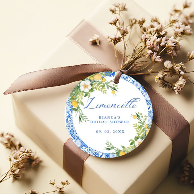 Limoncello  main squeeze lemon  Bridal Shower Favour Tags (Creator Uploaded)