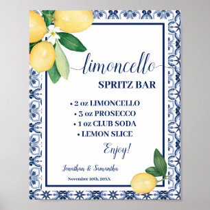 Limoncello Spritz Bar Sign Blue Mediterranean