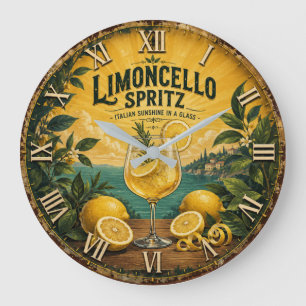 Limoncello Spritz Italian Large Clock