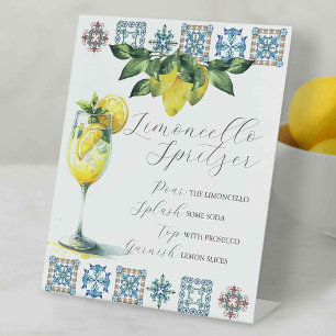 Limoncello Spritzer Wedding Bar Sign