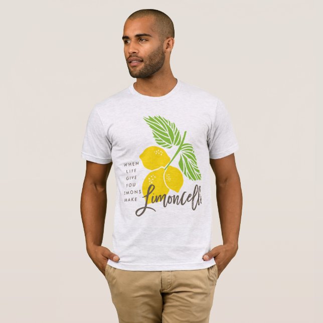 Limoncello tee shirt, when life gives you lemons (Front Full)