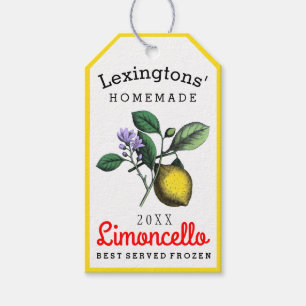 Limoncello Vintage Homemade Bottle Tag