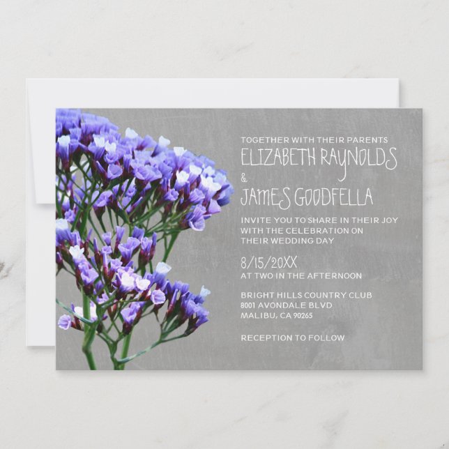 Limonium Wedding Invitations (Front)