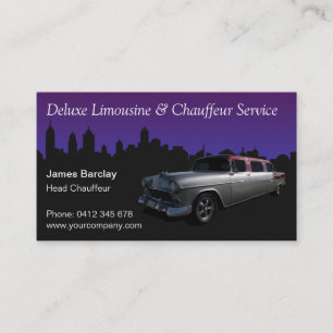 Limousine and Chauffeur Service Business Card