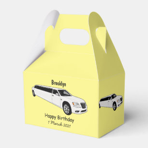 Limousine cartoon illustration favour box