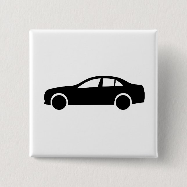 Limousine Silhouette 15 Cm Square Badge (Front)