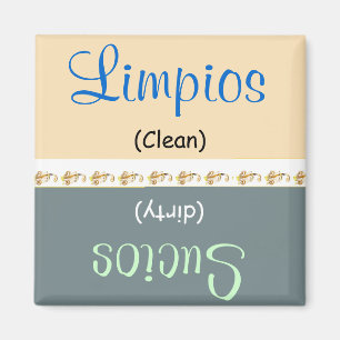 Limpios /Sucios Dishwasher /Lavaplatos Magnet